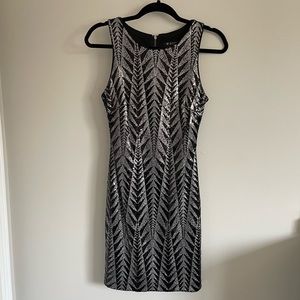 GUESS sequin mini dress - sz 2 (S) - black and dark silver - new without tags